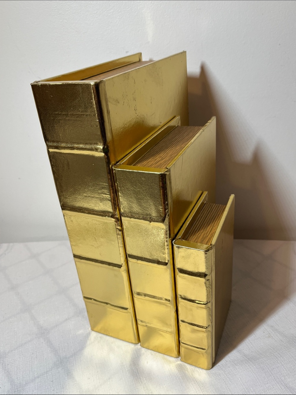 Set of 3 Decorative Gold Faux Books
Book Boxes